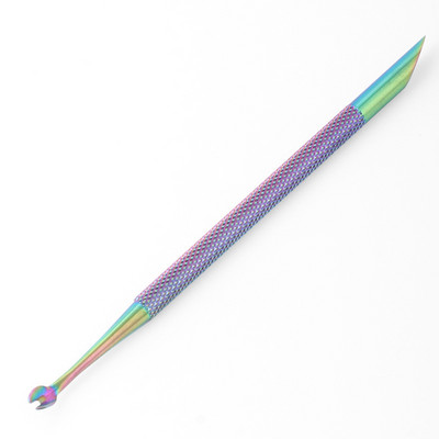 1Gb Divu galu nerūsējošā tērauda nagu kutikulas stūmējs manikīra noņemšanai atmirušās ādas stieņa manikīra nūjas nagu mākslas instrumenti