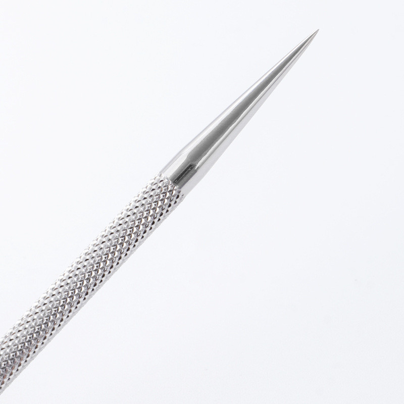 1Gb Divu galu nerūsējošā tērauda nagu kutikulas stūmējs manikīra noņemšanai atmirušās ādas stieņa manikīra nūjas nagu mākslas instrumenti