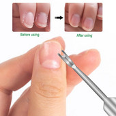 Kutikulas noņemšanas līdzeklis Atmirušās ādas spiedējs Ķirurģiskas kvalitātes nerūsējošā tērauda nagu mākslas manikīra instrumenti Skrāpējamais nagu tīrīšanas līdzeklis trimmeris