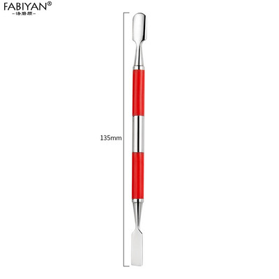 Divu galu nerūsējošā tērauda nagu mākslas kutikulas stūmējs noņemšanas līdzeklis pirksta pirksta atmirušās ādas uzgaļi lakas želeja UV manikīra pedikīra kopšanas rīki