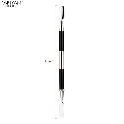 Divu galu nerūsējošā tērauda nagu mākslas kutikulas stūmējs noņemšanas līdzeklis pirksta pirksta atmirušās ādas uzgaļi lakas želeja UV manikīra pedikīra kopšanas rīki