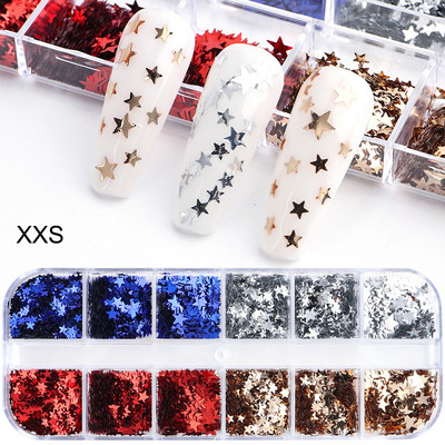 Блестящи цветни мехурчета Nail Art Пайети Блестящи холографски смесени талисмани за нокти с кръгла форма Гел лак Люспи Маникюр Декорации