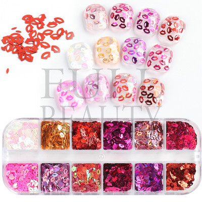 Блестящи цветни мехурчета Nail Art Пайети Блестящи холографски смесени талисмани за нокти с кръгла форма Гел лак Люспи Маникюр Декорации