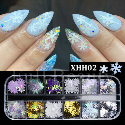 Блестящи цветни мехурчета Nail Art Пайети Блестящи холографски смесени талисмани за нокти с кръгла форма Гел лак Люспи Маникюр Декорации