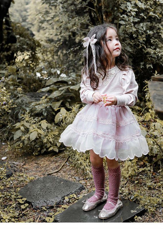 briežu jonmi 2023. gada jaunais pavasaris, meiteņu mežģīņu svārki, korejiešu stila vienkrāsaini bērnu princeses svārki balles kleita