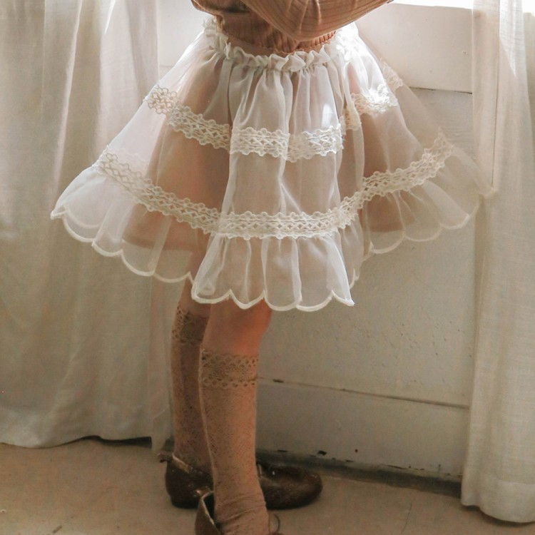 briežu jonmi 2023. gada jaunais pavasaris, meiteņu mežģīņu svārki, korejiešu stila vienkrāsaini bērnu princeses svārki balles kleita