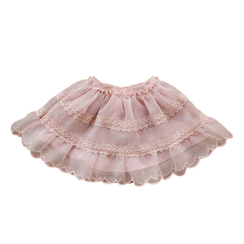 briežu jonmi 2023. gada jaunais pavasaris, meiteņu mežģīņu svārki, korejiešu stila vienkrāsaini bērnu princeses svārki balles kleita