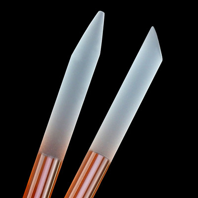 1Gb Candy Color kutikulas stūmējs nagu vīles pedikīrs Precīzs kutikulas noņemšanas līdzeklis manikīram Divpusēji kristāla stikla nagu instrumenti