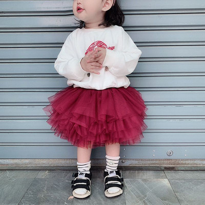 Forti Girl Tutu Mini svārki 1-8T Bērniem Princeses Pūkains Tills Svārki Toddler Baleta deju svārki Balle Kleita Bērnu Apģērbs