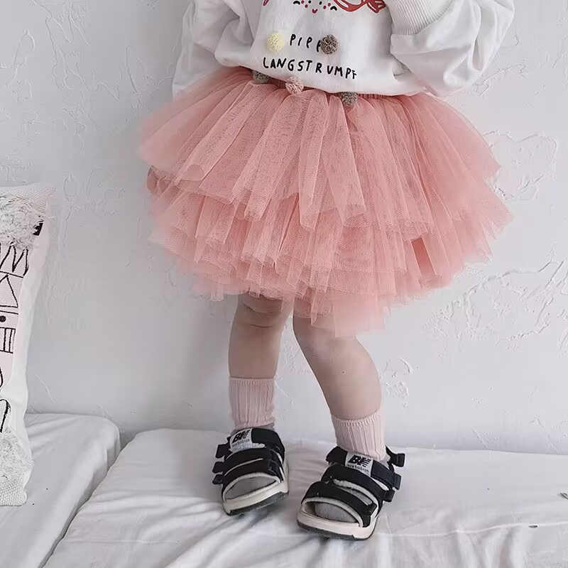 Forti Girl Tutu Mini svārki 1-8T Bērniem Princeses Pūkains Tills Svārki Toddler Baleta deju svārki Balle Kleita Bērnu Apģērbs