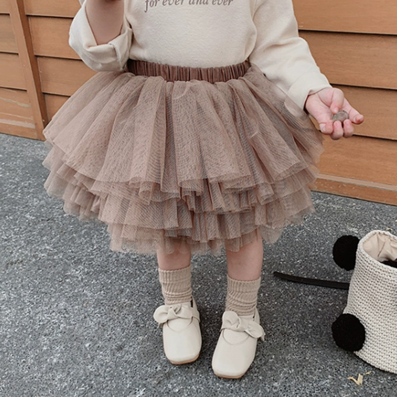 Forti Girl Tutu Mini svārki 1-8T Bērniem Princeses Pūkains Tills Svārki Toddler Baleta deju svārki Balle Kleita Bērnu Apģērbs