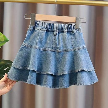 Βρεφική τζιν κοντή φούστα για κορίτσια Καλοκαίρι 2024 Νέα μοντέρνα παιδική κέικ φούστα μισή φούστα Παιδικά ρούχα