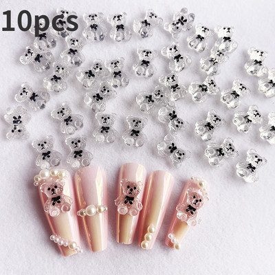 10 gab. Nail Art Cute Lāča formas nagu piekariņi Nail Art Dekorācijas Rotaslietas Rhinestone Aksesuāri Manikīrs