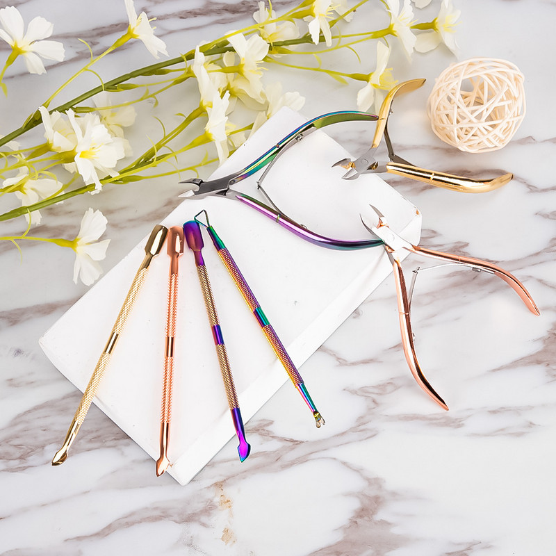 Dmoley nagų odelių žirklės nerūdijančio plieno manikiūro pedikiūro įrankiai Auksinės/sidabrinės/Vaivorykštės negyvos odos žirklės žirklės kirpimo įrankis