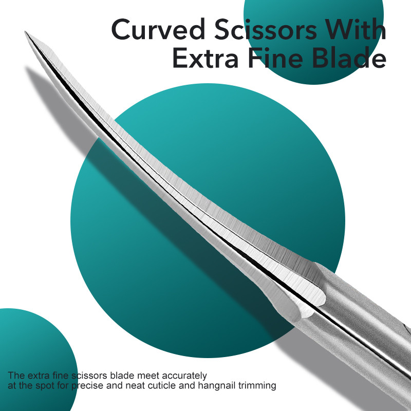 1 gab. Kutikulu šķēres Profesionāls manikīrs, mazas šķēres, atmirušās ādas noņemšanas līdzeklis Nails Art nerūsējošā tērauda kutikulas griezējs
