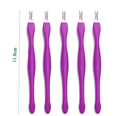 1PC/5BUC unghii împingător cuticulă din oțel inoxidabil unghii instrumente pentru îndepărtarea cuticulelor pentru unghii piele moartă furculiță tăietor împingător manichiură