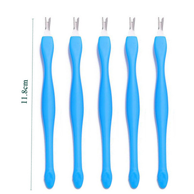 1PC/5BUC unghii împingător cuticulă din oțel inoxidabil unghii instrumente pentru îndepărtarea cuticulelor pentru unghii piele moartă furculiță tăietor împingător manichiură