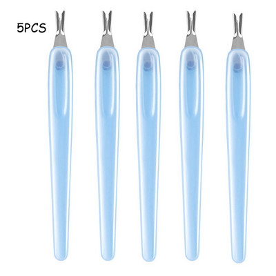 1PC/5BUC unghii împingător cuticulă din oțel inoxidabil unghii instrumente pentru îndepărtarea cuticulelor pentru unghii piele moartă furculiță tăietor împingător manichiură