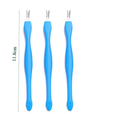 1PC/5BUC unghii împingător cuticulă din oțel inoxidabil unghii instrumente pentru îndepărtarea cuticulelor pentru unghii piele moartă furculiță tăietor împingător manichiură