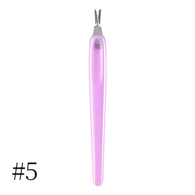 1PC/5BUC unghii împingător cuticulă din oțel inoxidabil unghii instrumente pentru îndepărtarea cuticulelor pentru unghii piele moartă furculiță tăietor împingător manichiură