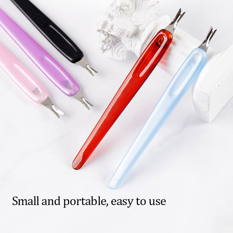 1PC/5BUC unghii împingător cuticulă din oțel inoxidabil unghii instrumente pentru îndepărtarea cuticulelor pentru unghii piele moartă furculiță tăietor împingător manichiură
