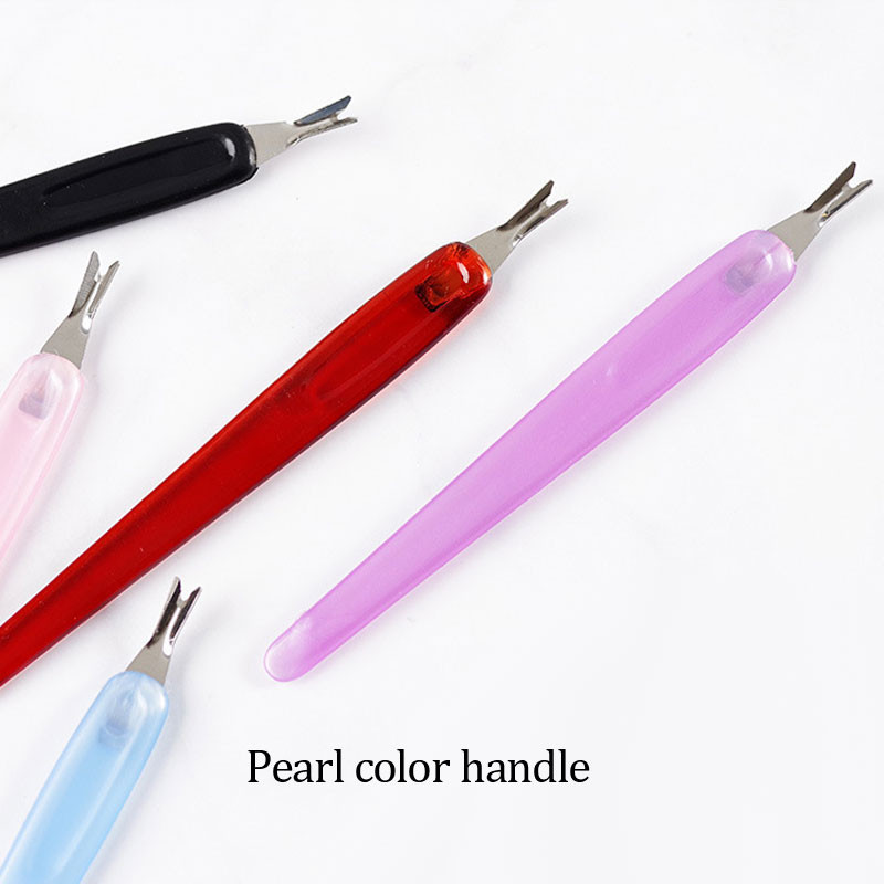 1PC/5BUC unghii împingător cuticulă din oțel inoxidabil unghii instrumente pentru îndepărtarea cuticulelor pentru unghii piele moartă furculiță tăietor împingător manichiură