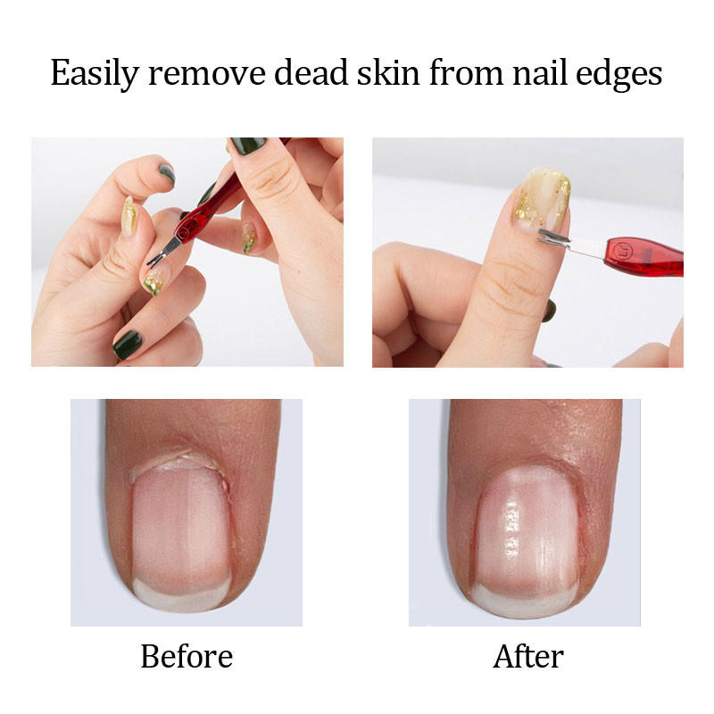 1PC/5BUC unghii împingător cuticulă din oțel inoxidabil unghii instrumente pentru îndepărtarea cuticulelor pentru unghii piele moartă furculiță tăietor împingător manichiură