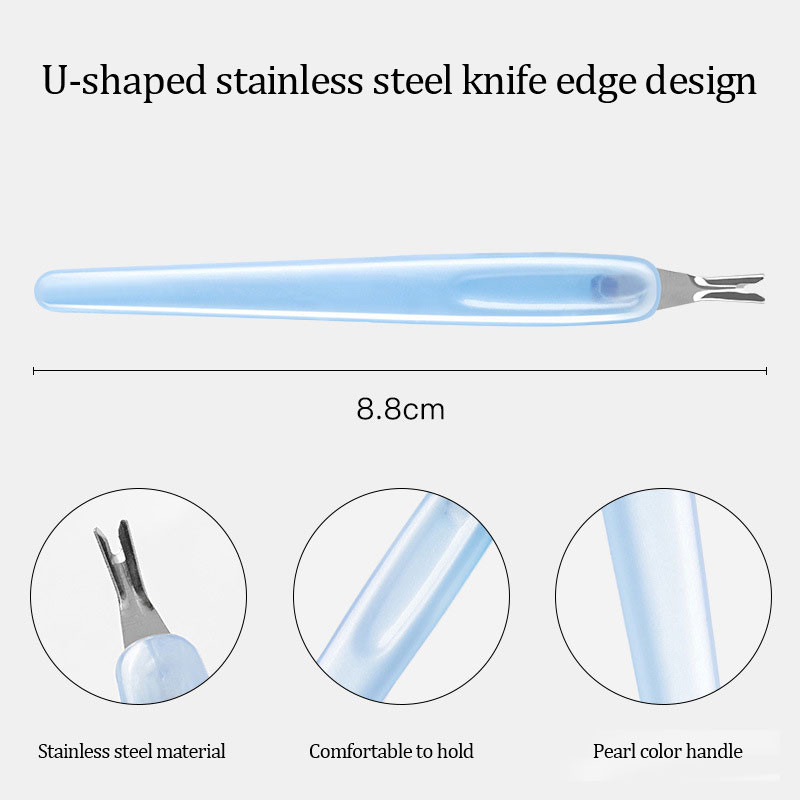 1PC/5BUC unghii împingător cuticulă din oțel inoxidabil unghii instrumente pentru îndepărtarea cuticulelor pentru unghii piele moartă furculiță tăietor împingător manichiură