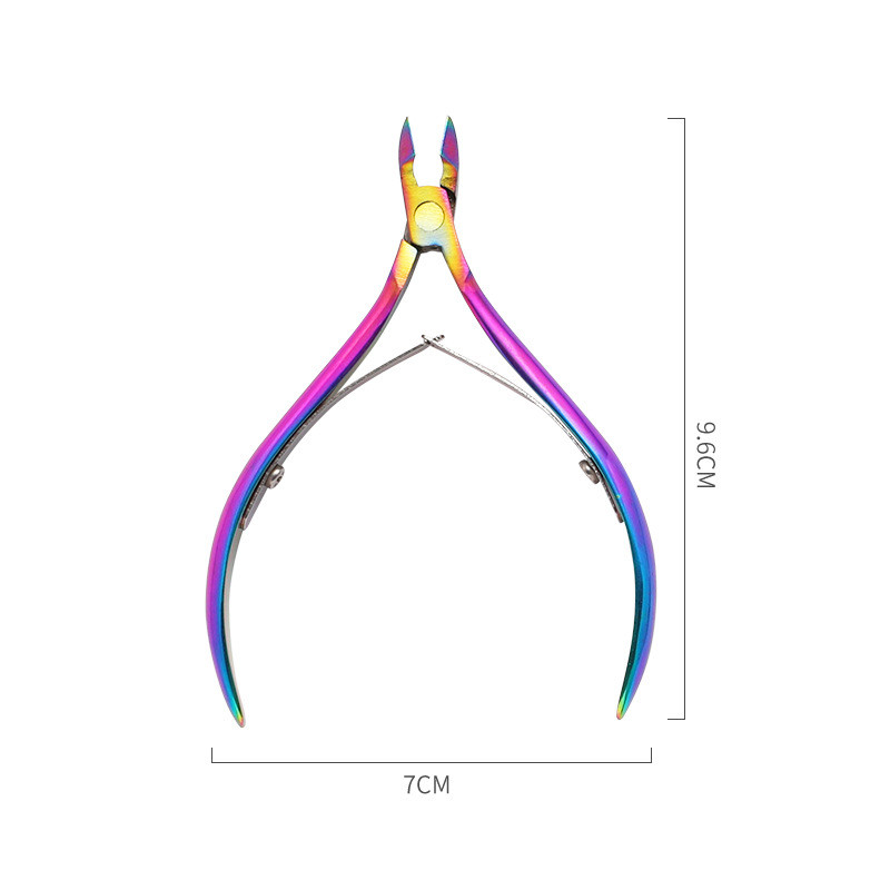 1 gab. Krāsains nagu kutikulas knaibles griezējs Krāsains šķērveida knaibles atmirušās ādas noņemšanas līdzeklis, caurspīdīgs nagu mākslas rīks skaistumkopšanas salonam
