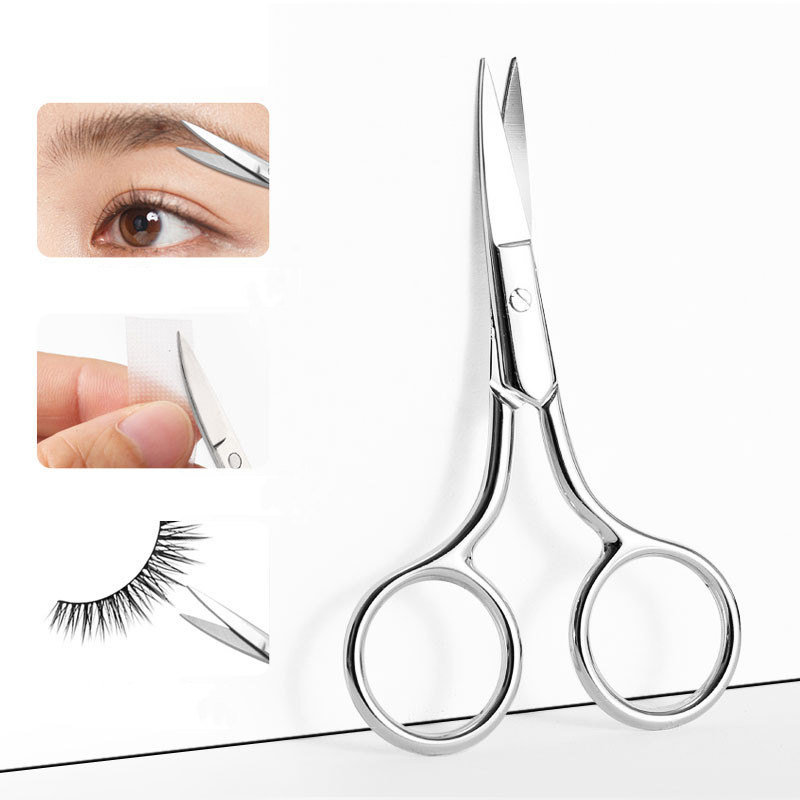 1PC Nails Art Šķērveida aplauzums Uzacu skropstu apgriešanas līdzeklis Sejas matu noņemšanai Manikīrs Šķērveida nagu kutikulas rīks Aksesuāri Šķēres