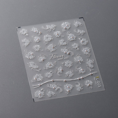 1 gab. 5D japāņu korejiešu zvaigznīšu ķēdes nagu uzlīmes Luksusa zelta sudraba pašlīmējošās slīdnes nagu mākslas apdarei uzlīmes Izejmateriāli DIY