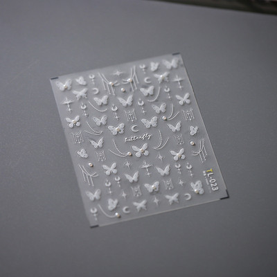 1 gab. 5D japāņu korejiešu zvaigznīšu ķēdes nagu uzlīmes Luksusa zelta sudraba pašlīmējošās slīdnes nagu mākslas apdarei uzlīmes Izejmateriāli DIY