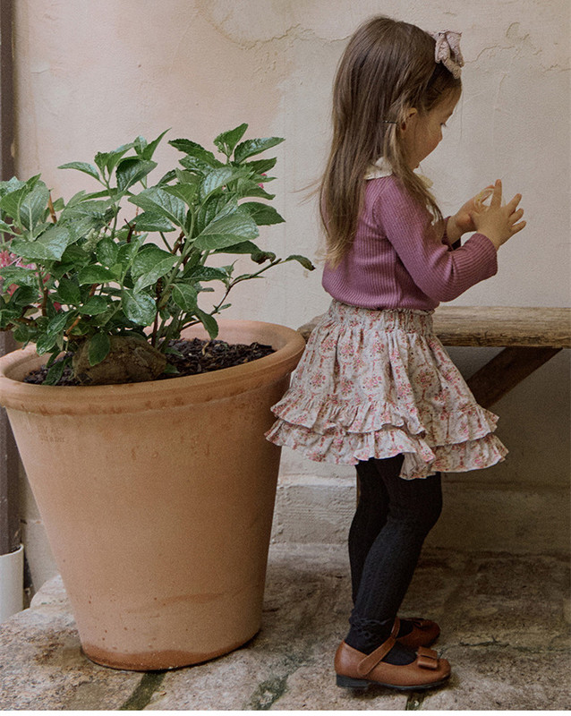 deer jonmi Jesen 2023. Slojevite suknje za djevojčice s cvjetnim uzorkom Dječja slatka tutu suknja u korejskom stilu