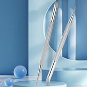 Sieviešu manikīrs nagu tīrīšanas rīki, dubultgalvas bruņu noņemšanas līdzeklis nagu kutikulas stūmējs nagu vīle Dead Skin spiedējpunkts Drill Stick