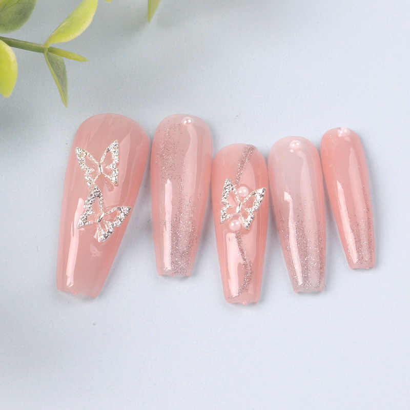 10 komada privjesak za nokte Bufferfly Metalne figure za nokte 3d dijelovi za nokte Metalni privjesci Kawaii dodaci za manikuru Rhinestone