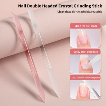 1 τμχ Glass Cuticle Pusher Nail Manicure Stick Professional Precision Liling CuticleRemover PedicureForManicure Nails Accessories