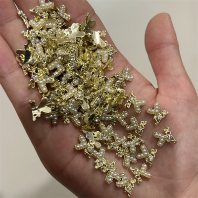 10 gab. 3D izsmalcināti japāņu sakausējuma nagu mākslas piekariņi Luksusa Kawaii Bow Butterfly Juvelierizstrādājumi Nagu Rhinestone Dekorācijas DIY aksesuāri