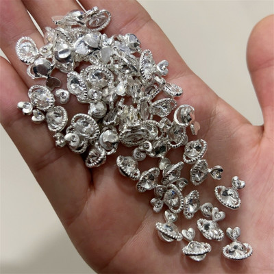 10 gab. 3D izsmalcināti japāņu sakausējuma nagu mākslas piekariņi Luksusa Kawaii Bow Butterfly Juvelierizstrādājumi Nagu Rhinestone Dekorācijas DIY aksesuāri