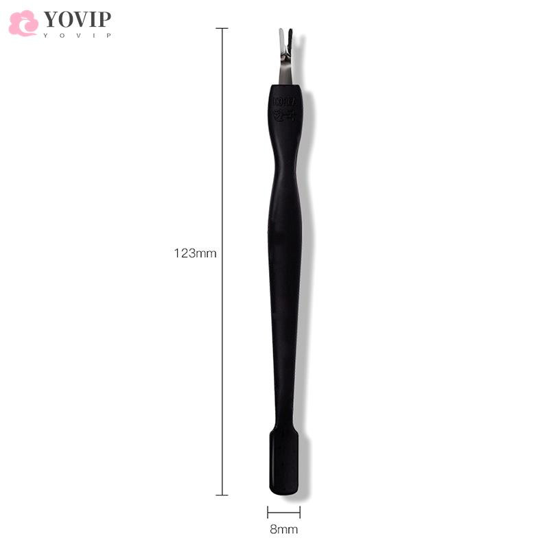 1 gab. Divu galviņu kutikulas trimmeris stūmējs kutikulas naža noņemšanai atmirušās ādas noņemšanai V-veida dakšas manikīra pedikīra nagu mākslas rīks