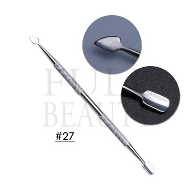 Ανοξείδωτο ατσάλι Διπλής κεφαλής ωστήρα επιδερμίδας για νύχια Επαγγελματικά αξεσουάρ μανικιούρ Εργαλεία Nail Art Dead Skin Remover ST01-32