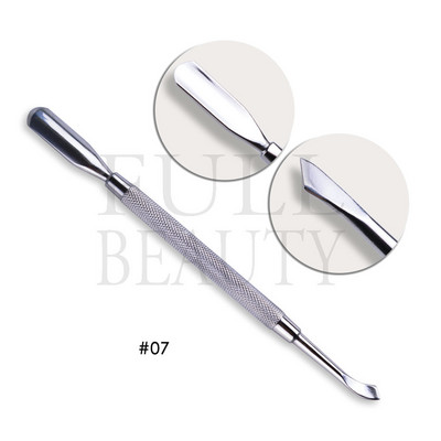 Ανοξείδωτο ατσάλι Διπλής κεφαλής ωστήρα επιδερμίδας για νύχια Επαγγελματικά αξεσουάρ μανικιούρ Εργαλεία Nail Art Dead Skin Remover ST01-32