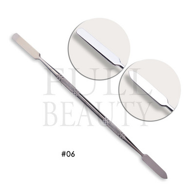 Ανοξείδωτο ατσάλι Διπλής κεφαλής ωστήρα επιδερμίδας για νύχια Επαγγελματικά αξεσουάρ μανικιούρ Εργαλεία Nail Art Dead Skin Remover ST01-32