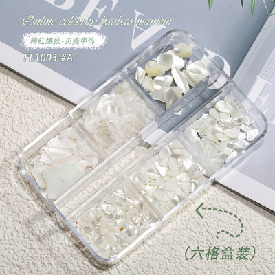 Neregulāras Abalone Shell nagu mākslas pārslas 12 režģi/kaste Dabiskas jūras gliemežvāku šķēlītes nagu piekariņi 3D spīdīgi gliemežvāku vizuļi manikīra pārslas