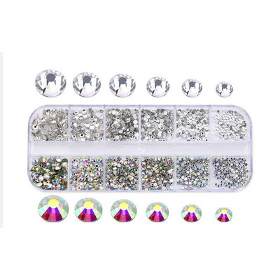 Neregulāras Abalone Shell nagu mākslas pārslas 12 režģi/kaste Dabiskas jūras gliemežvāku šķēlītes nagu piekariņi 3D spīdīgi gliemežvāku vizuļi manikīra pārslas