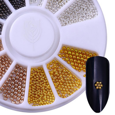 BORN PRETTY nagu Rhinestone mazas neregulāras krelles jauktas krāsas akmens manikīrs 3D nagu mākslas rotājumi uz riteņu nagiem aksesuāri