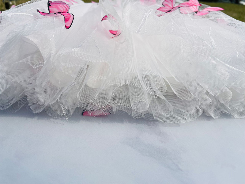 Modes Bērnu Tīkla Minisvārki Meitenēm Princese Trīsdimensiju tauriņš Vispārpiemērots Puffy Deja Balets Tutu Party Elastīgie svārki