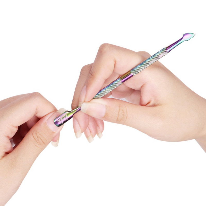 BeautyBigBang Repousse Cuticule Ongles Materiel Professionnelle Corta Cuticula Tool Nerūsējošā tērauda kutikulas spiedējs nagu spiedējs