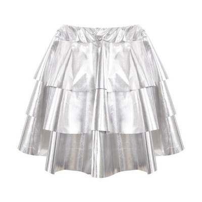Djevojčice, metalik, sjajna suknja s volanima, 3 sloja, suknje s elastičnim pojasom u više slojeva za karnevalske plesne nastupe