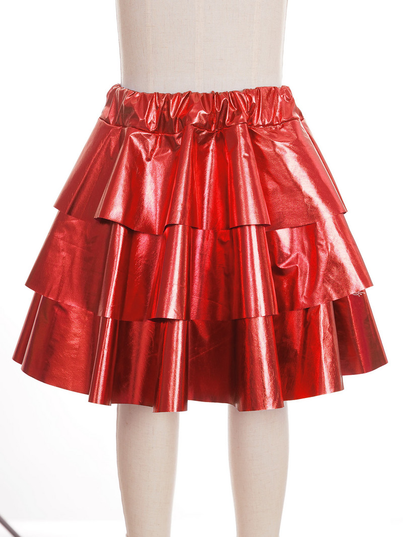 Djevojčice, metalik, sjajna suknja s volanima, 3 sloja, suknje s elastičnim pojasom u više slojeva za karnevalske plesne nastupe