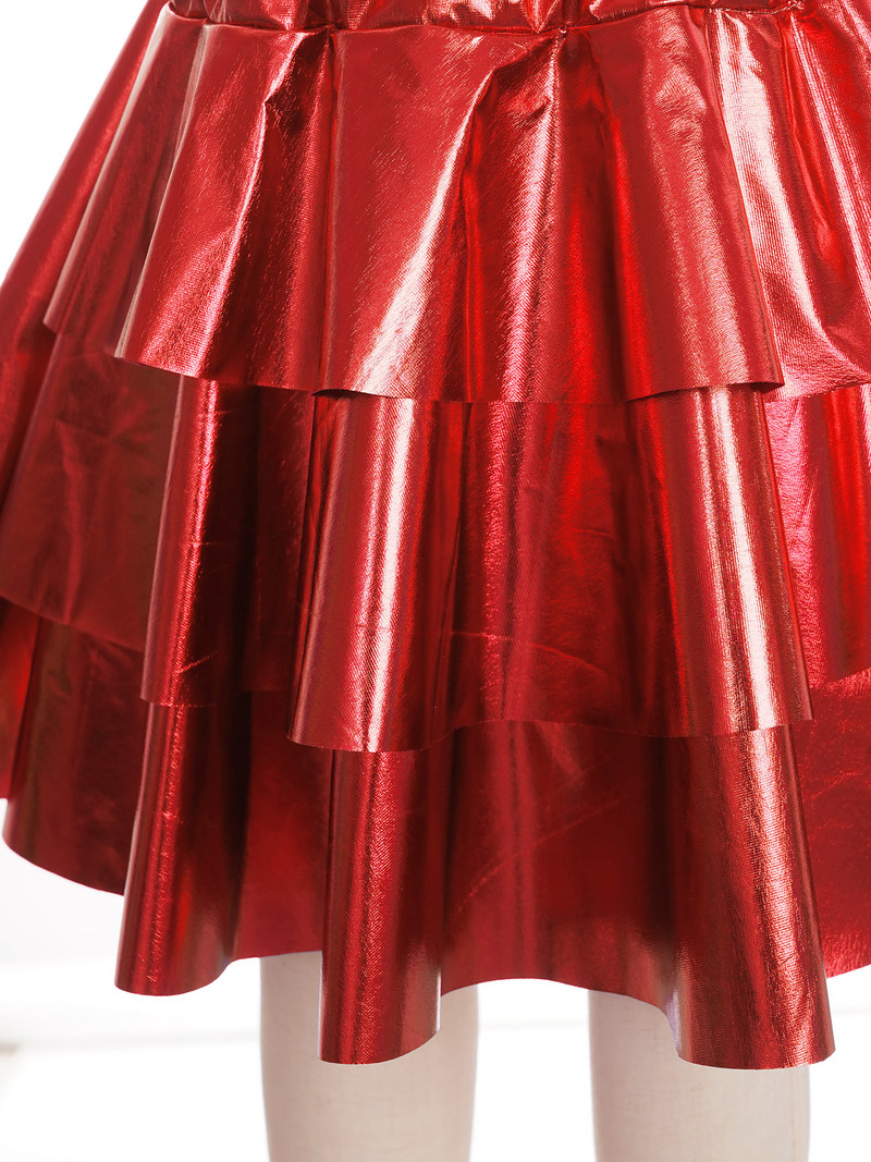 Djevojčice, metalik, sjajna suknja s volanima, 3 sloja, suknje s elastičnim pojasom u više slojeva za karnevalske plesne nastupe